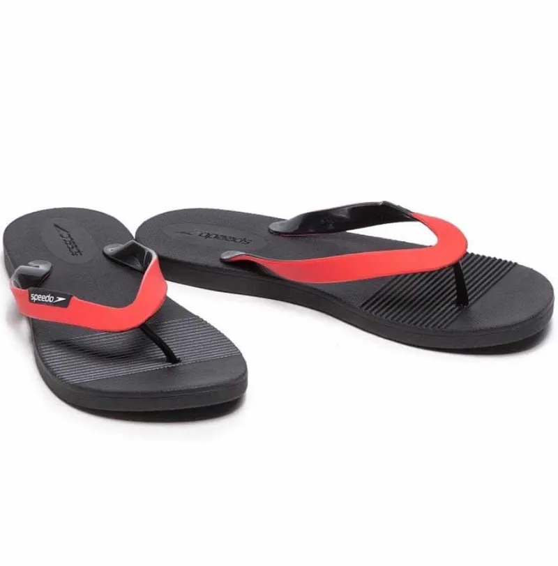Speedo Men's Saturate II Flip Flops Black/Red-3